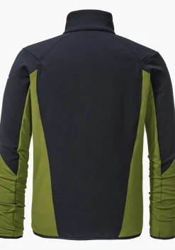 MEN SCHÖFFEL Trek & Hike<Sporty fleece jacket in material mix blue