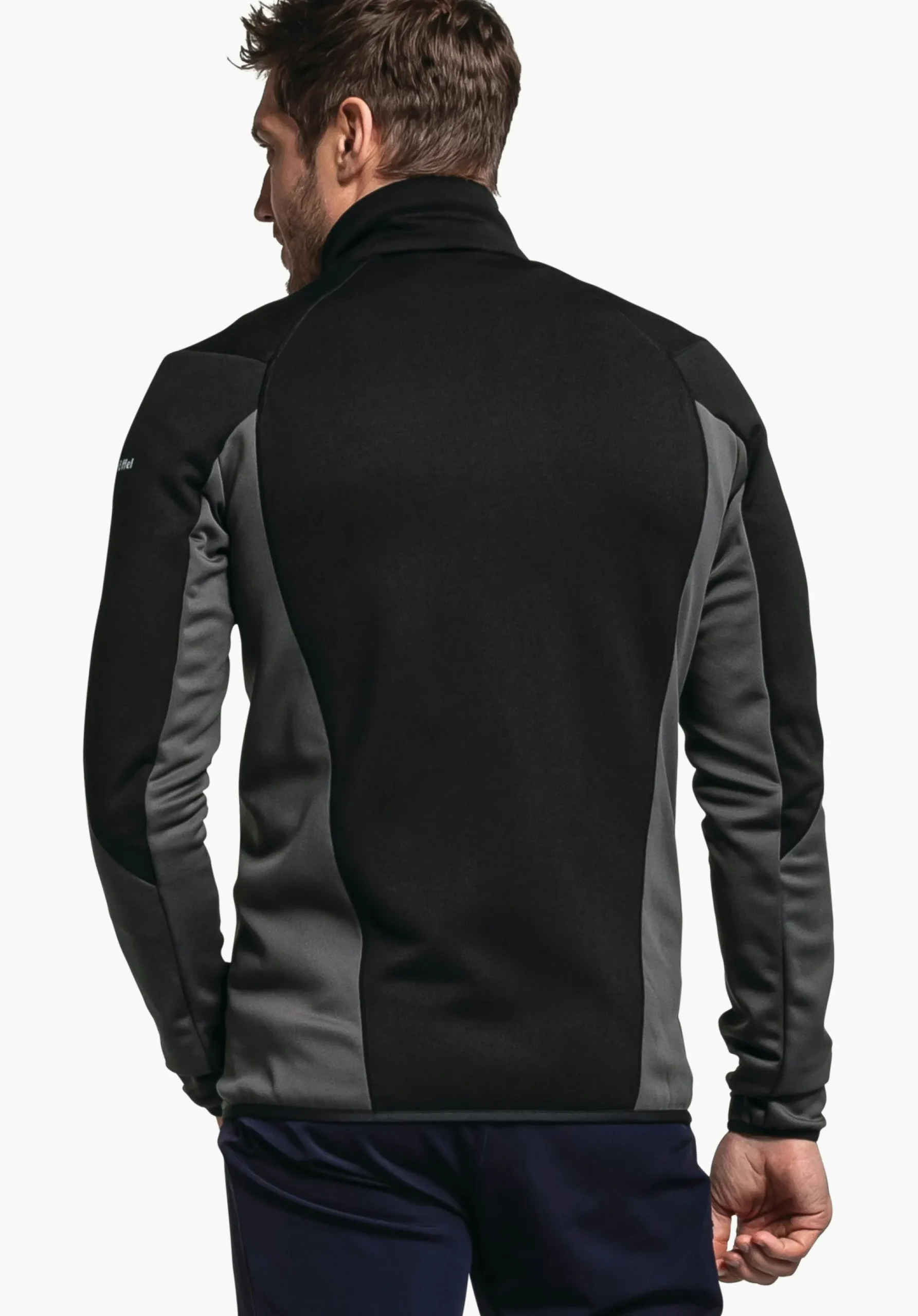 MEN SCHÖFFEL Trek & Hike<Sporty fleece jacket in material mix blue