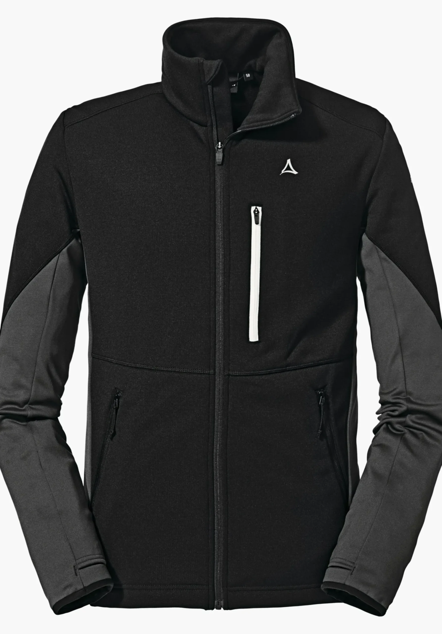 MEN SCHÖFFEL Trek & Hike<Sporty fleece jacket in material mix blue