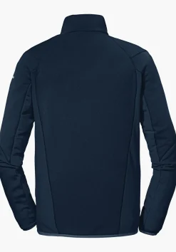 MEN SCHÖFFEL Trek & Hike<Sporty fleece jacket in material mix blue
