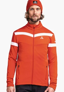 MEN SCHÖFFEL Skiing<Sporty recycled fleece jacket orange
