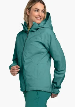 WOMEN SCHÖFFEL Trek & Hike|Outdoor Jackets<Stretchy rain jacket with pack-away bag red