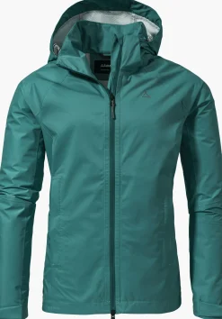 WOMEN SCHÖFFEL Trek & Hike|Outdoor Jackets<Stretchy rain jacket with pack-away bag red