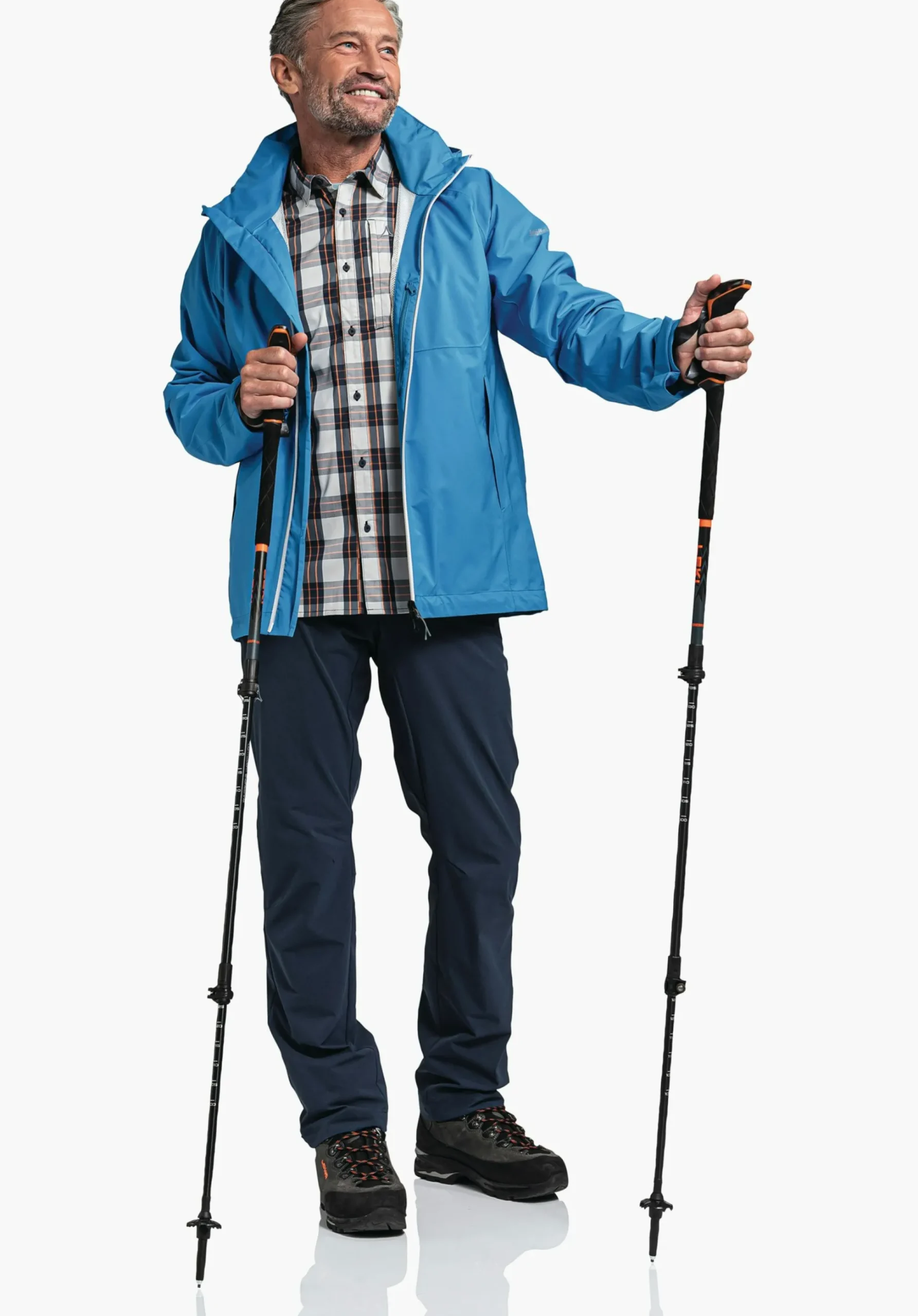 MEN SCHÖFFEL Trek & Hike|Outdoor Jackets<Stretchy rain jacket with pack-away bag orange