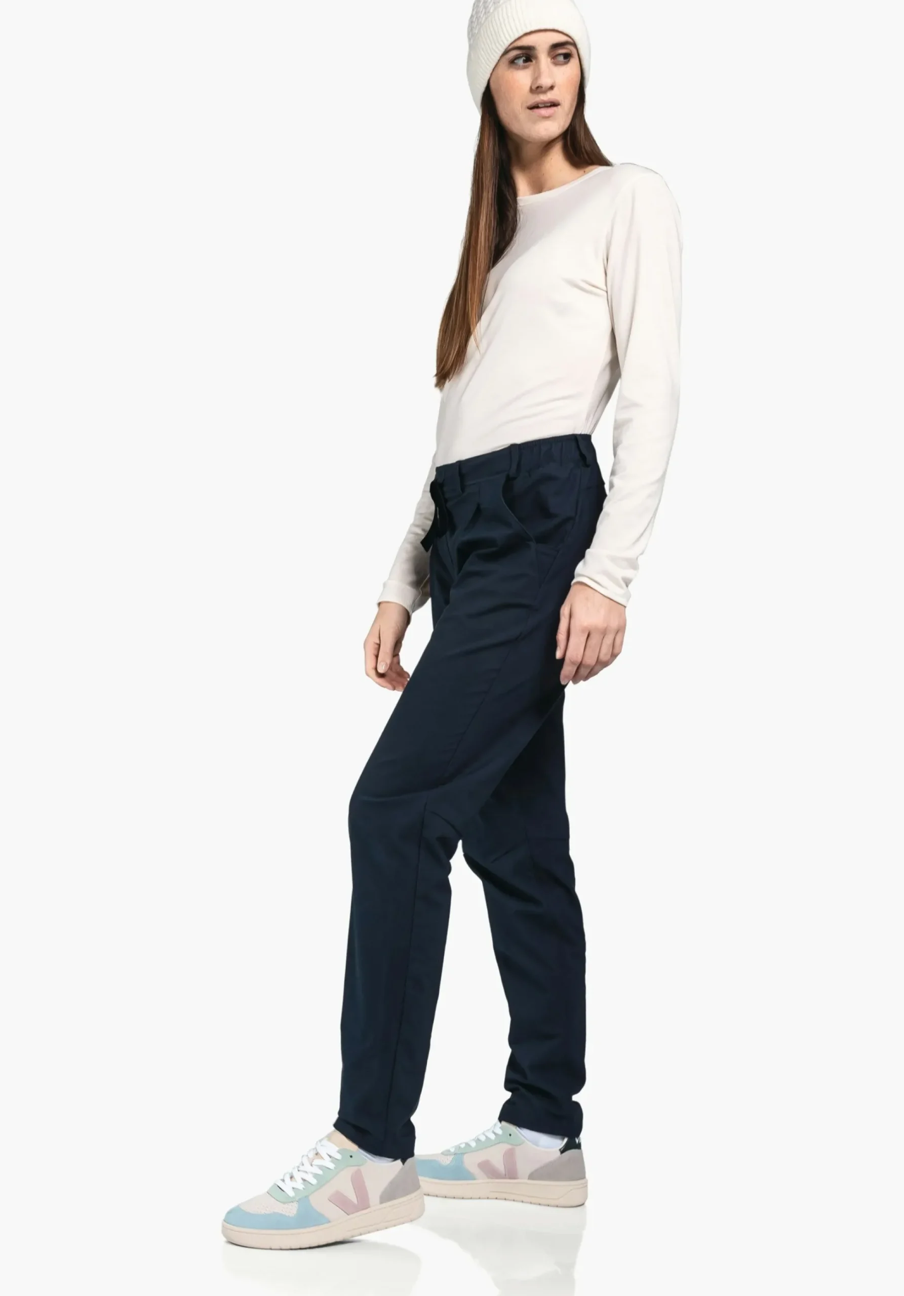 WOMEN SCHÖFFEL Travel/Leisure|Pants Long<Stylish and smart casual pants beige