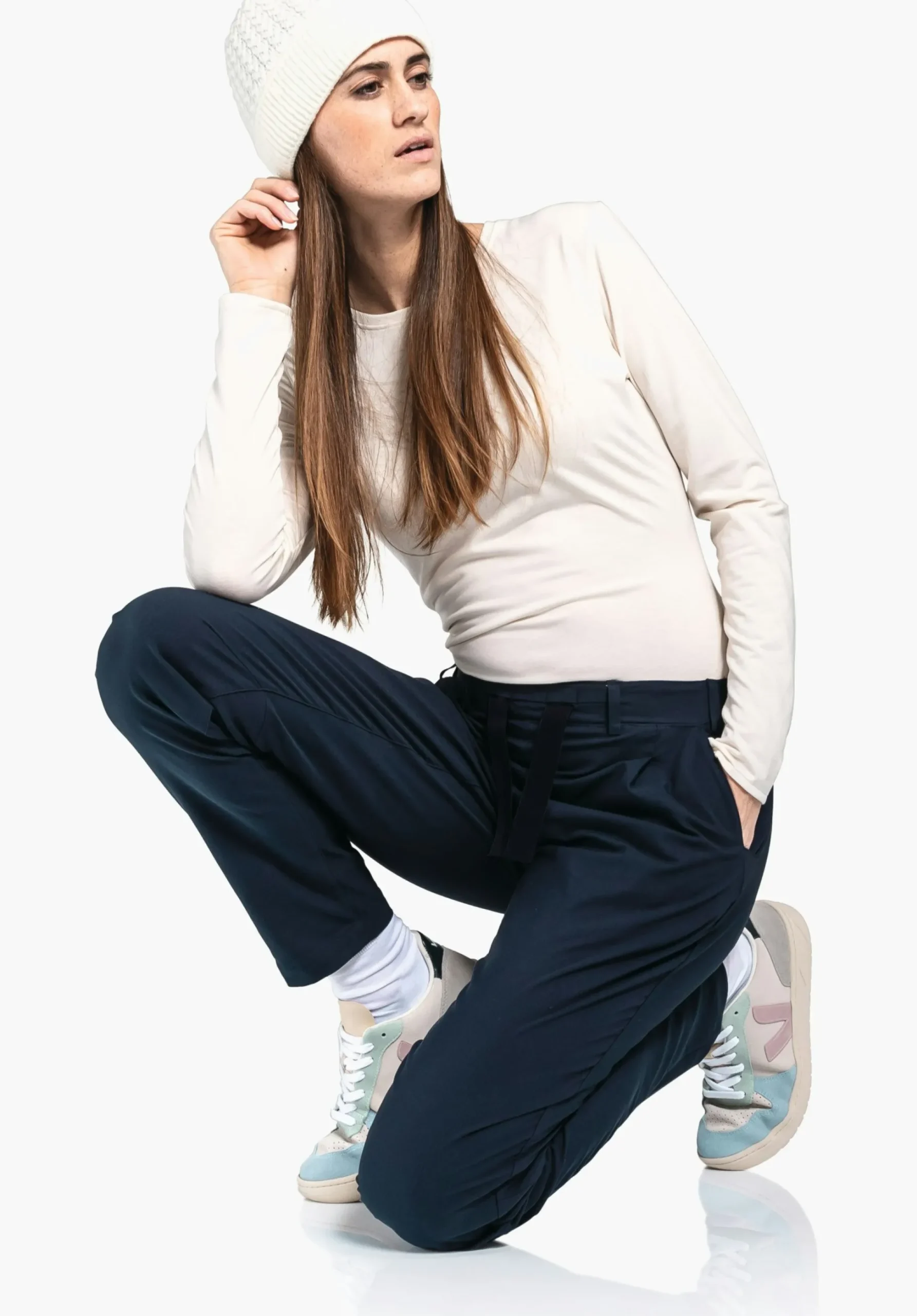 WOMEN SCHÖFFEL Travel/Leisure|Pants Long<Stylish and smart casual pants beige