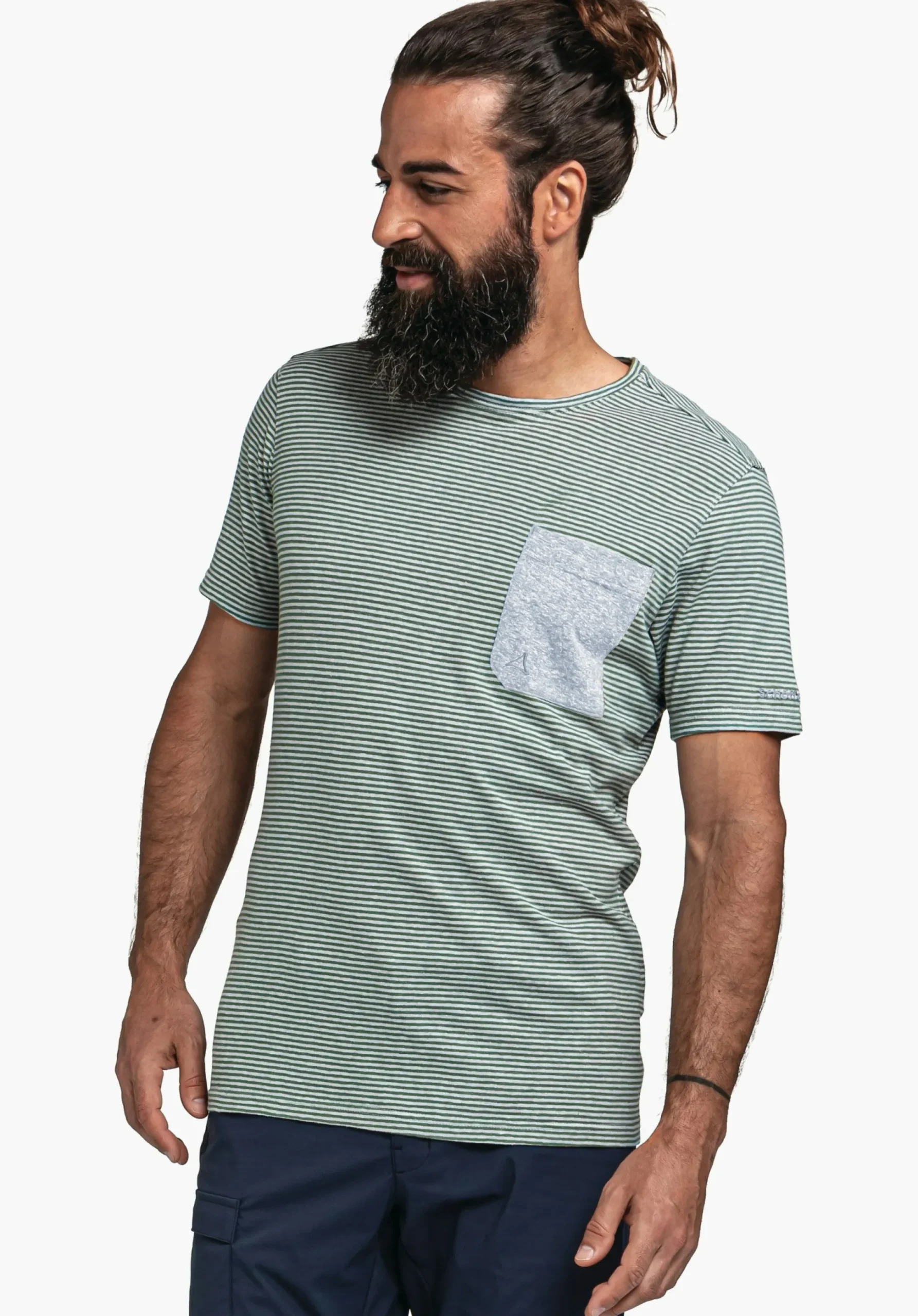 MEN SCHÖFFEL Travel/Leisure<Stylish shirt made of hemp material mix green