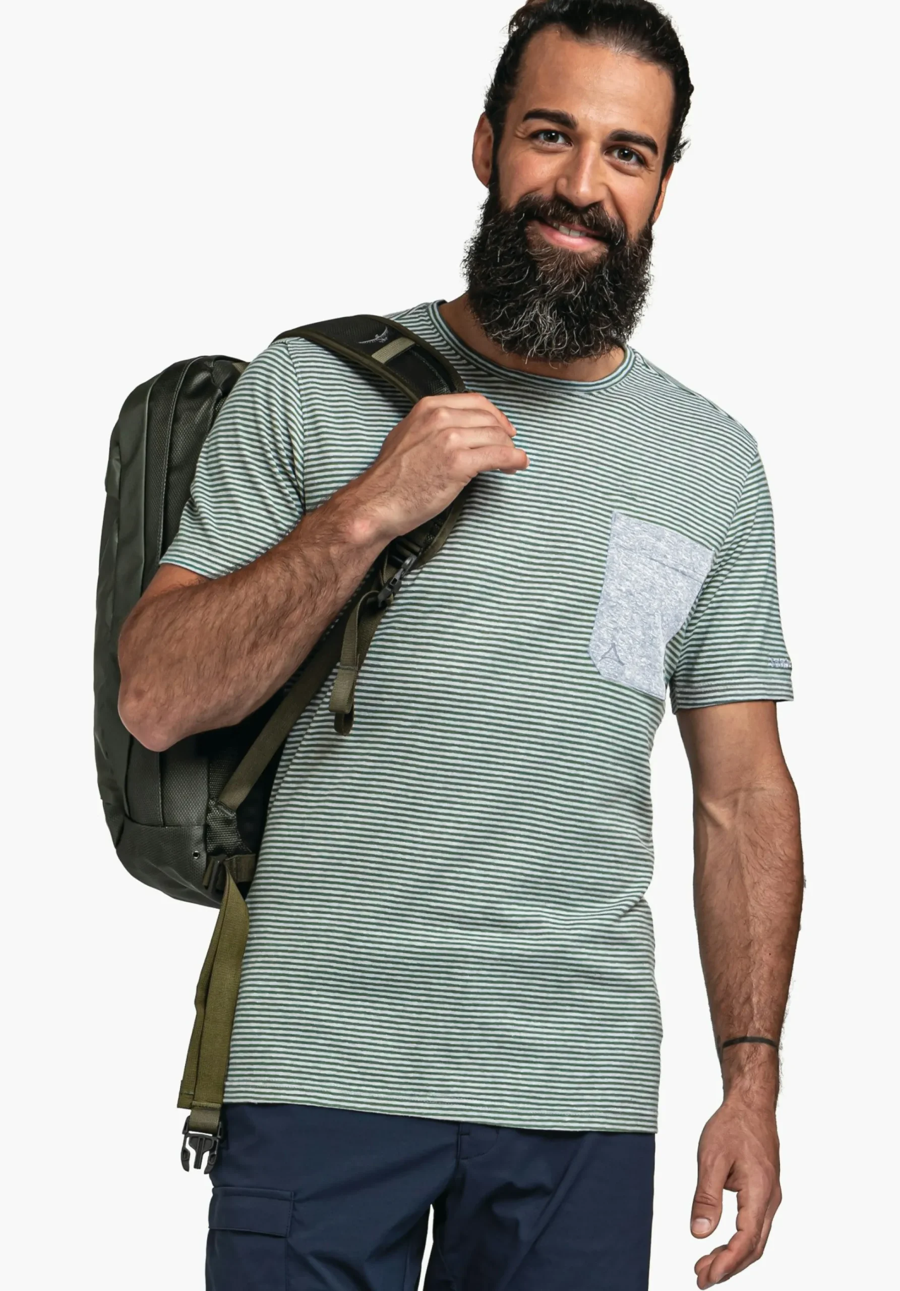 MEN SCHÖFFEL Travel/Leisure<Stylish shirt made of hemp material mix green