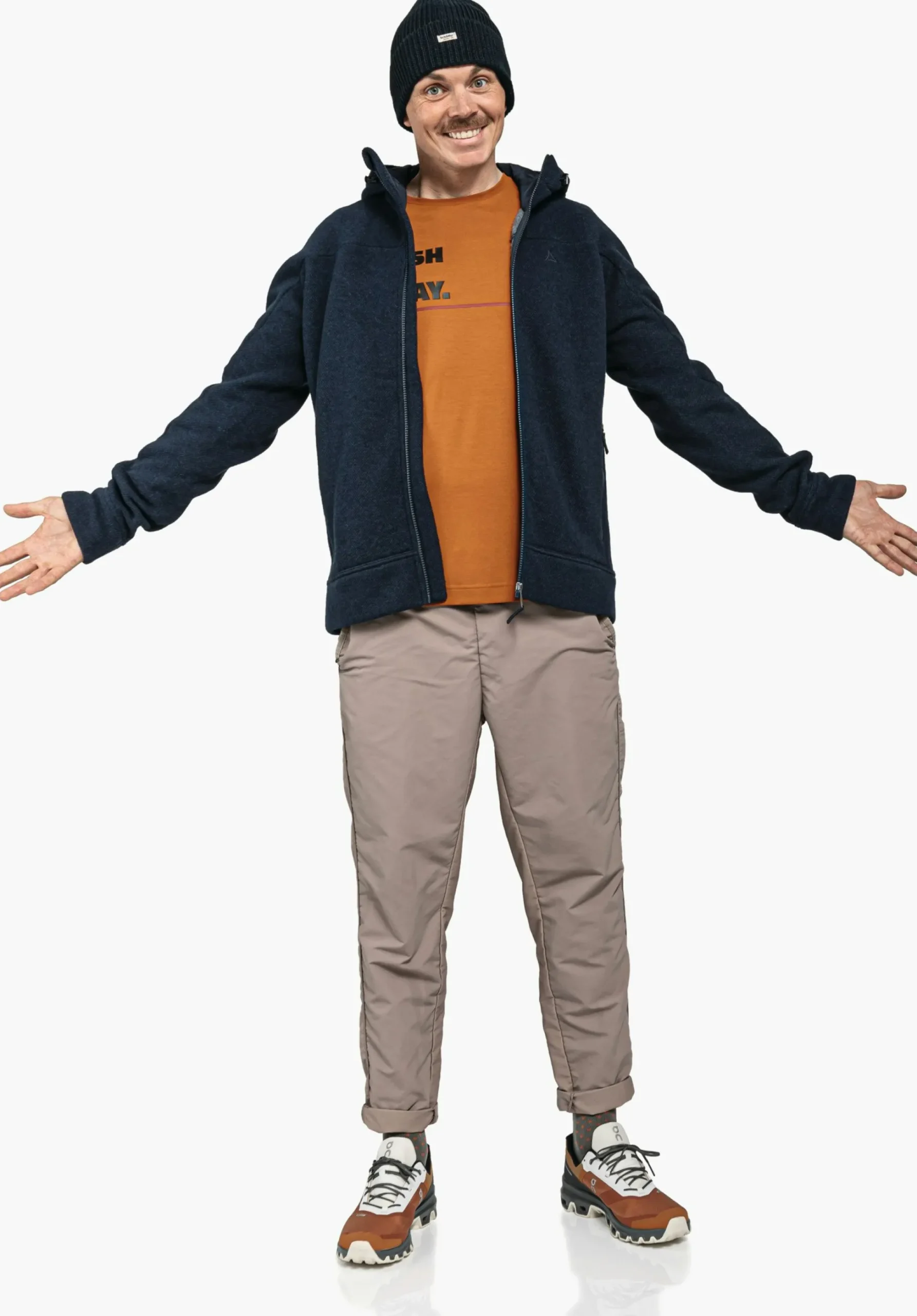 MEN SCHÖFFEL Travel/Leisure<Super warm fleece in natural fibres blue