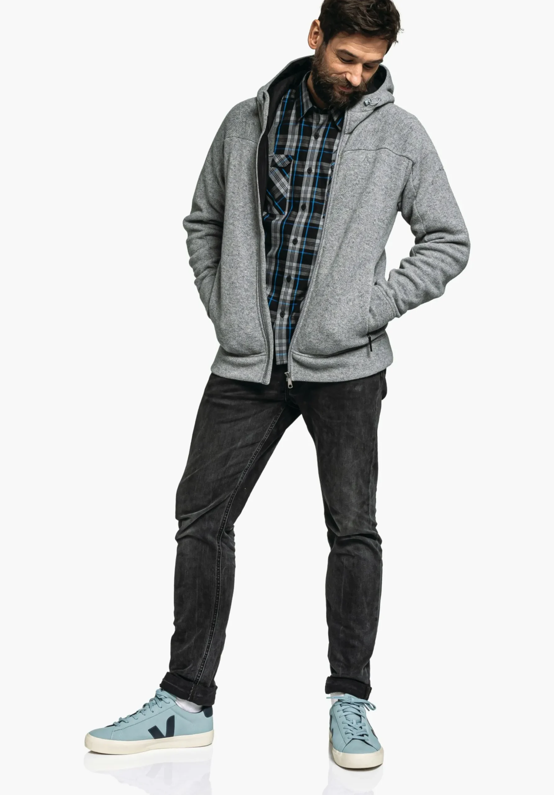 MEN SCHÖFFEL Travel/Leisure<Super warm fleece in natural fibres blue