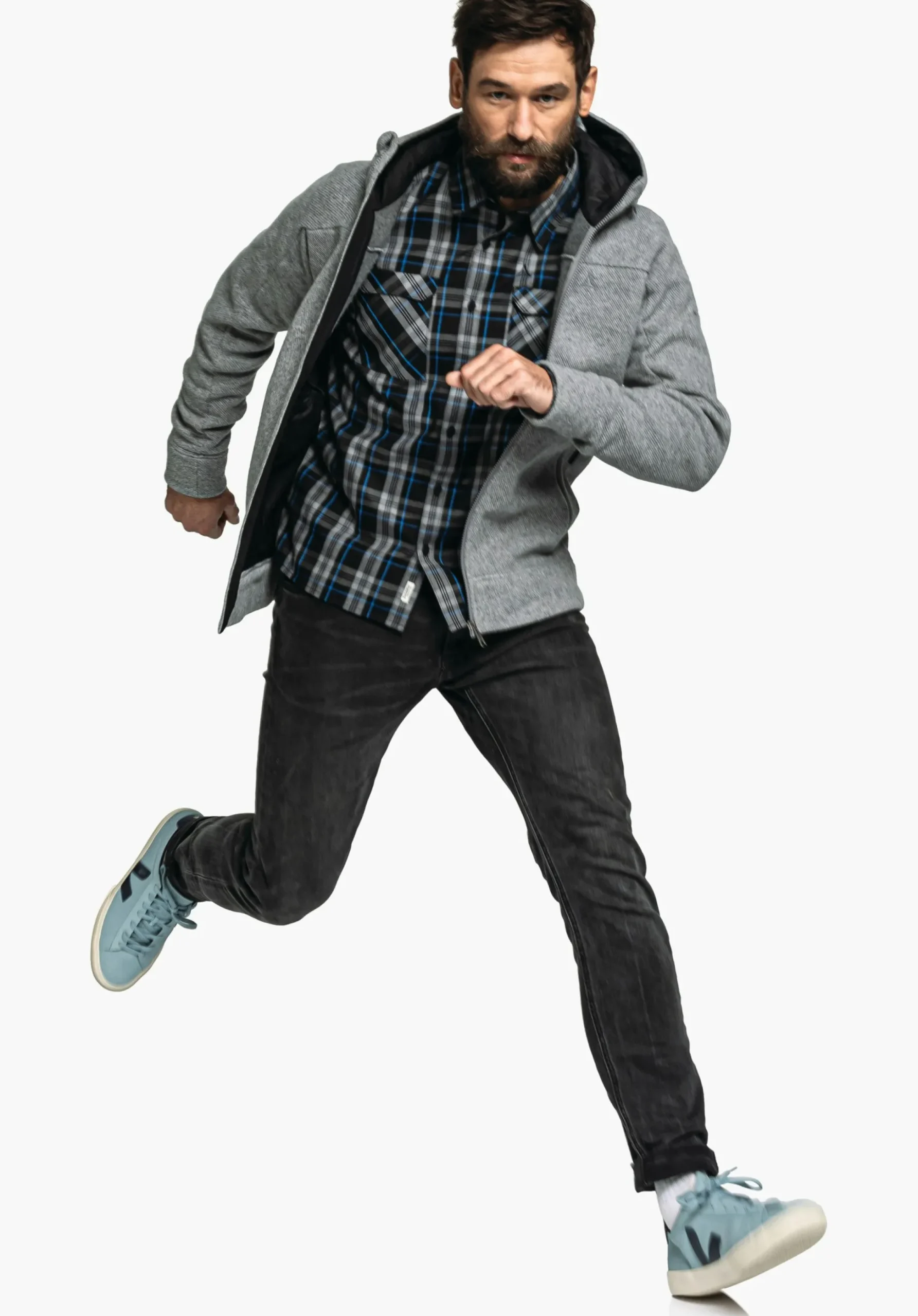 MEN SCHÖFFEL Travel/Leisure<Super warm fleece in natural fibres blue