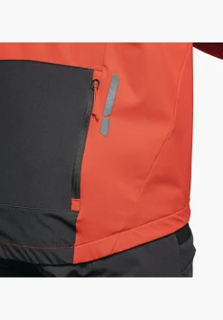 MEN SCHÖFFEL Bike<Technical bike fleece in material mix rot