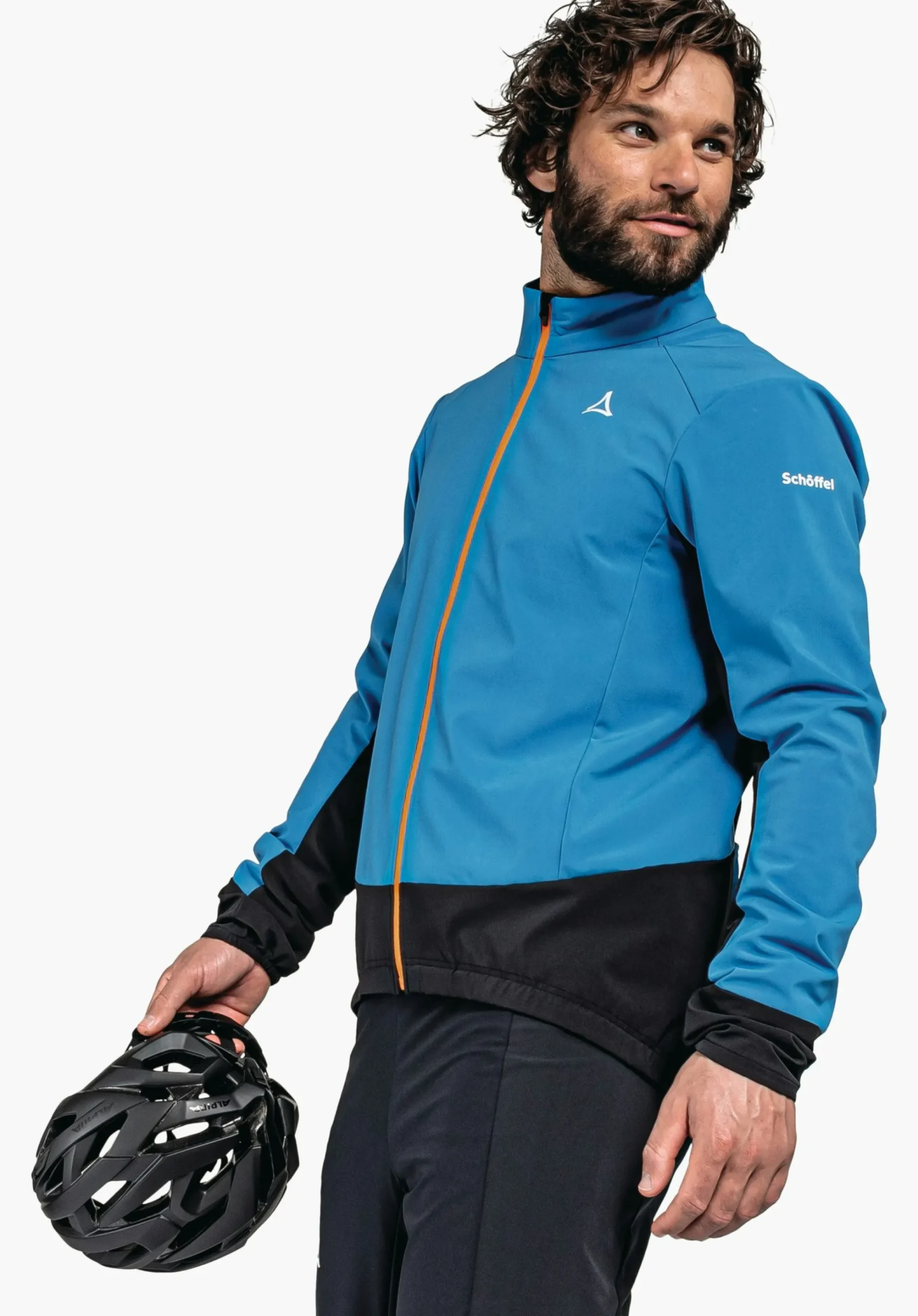 MEN SCHÖFFEL Bike<Technical bike softshell hybrid jacket orange
