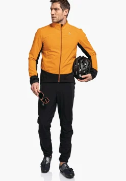 MEN SCHÖFFEL Bike<Technical bike softshell hybrid jacket orange