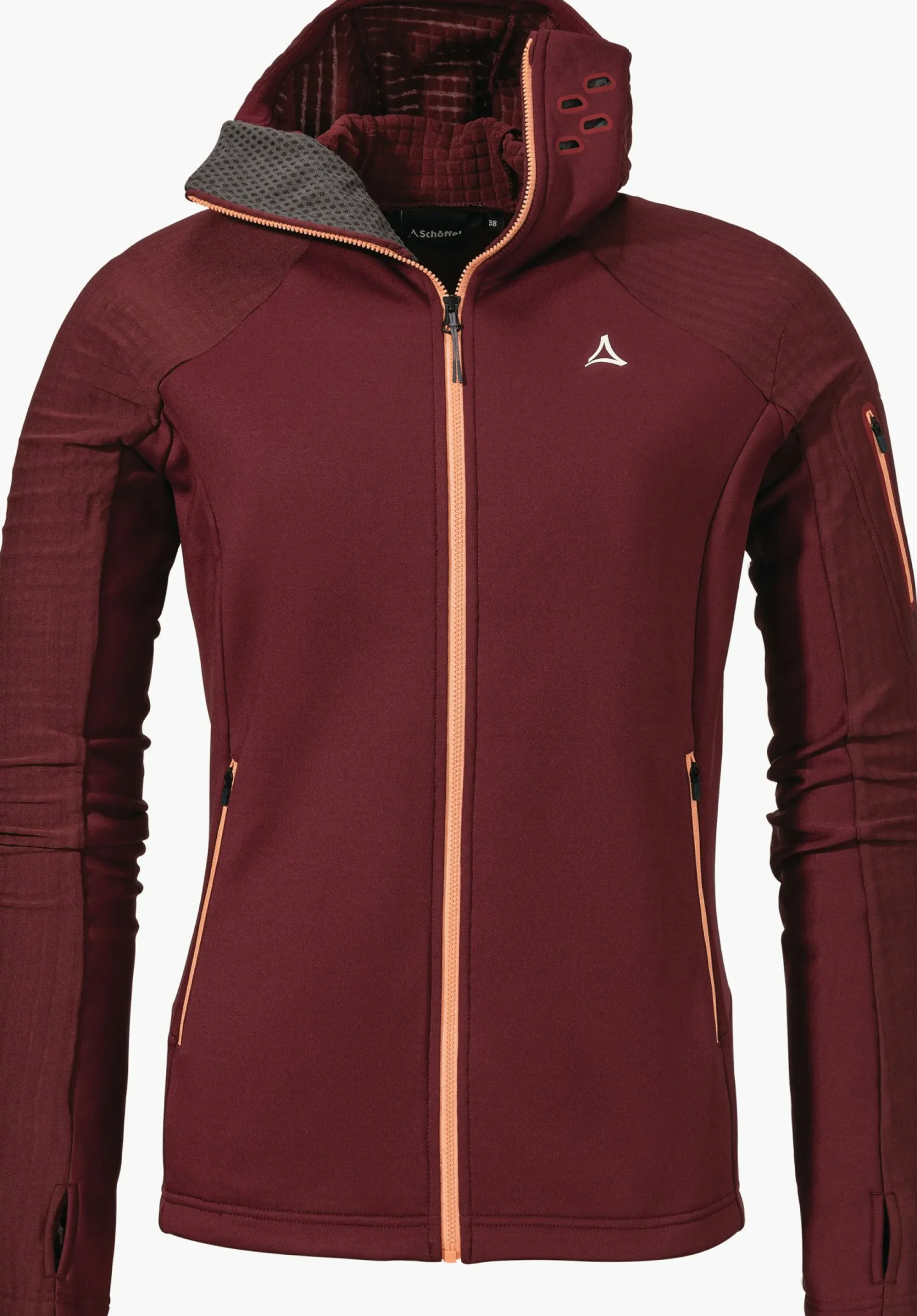 WOMEN SCHÖFFEL Ski Tour|Mountaineering<Technical sporty fleece hoody red