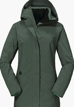 WOMEN SCHÖFFEL Travel/Leisure|Outdoor Jackets<Trendy parka, warms at a touch green