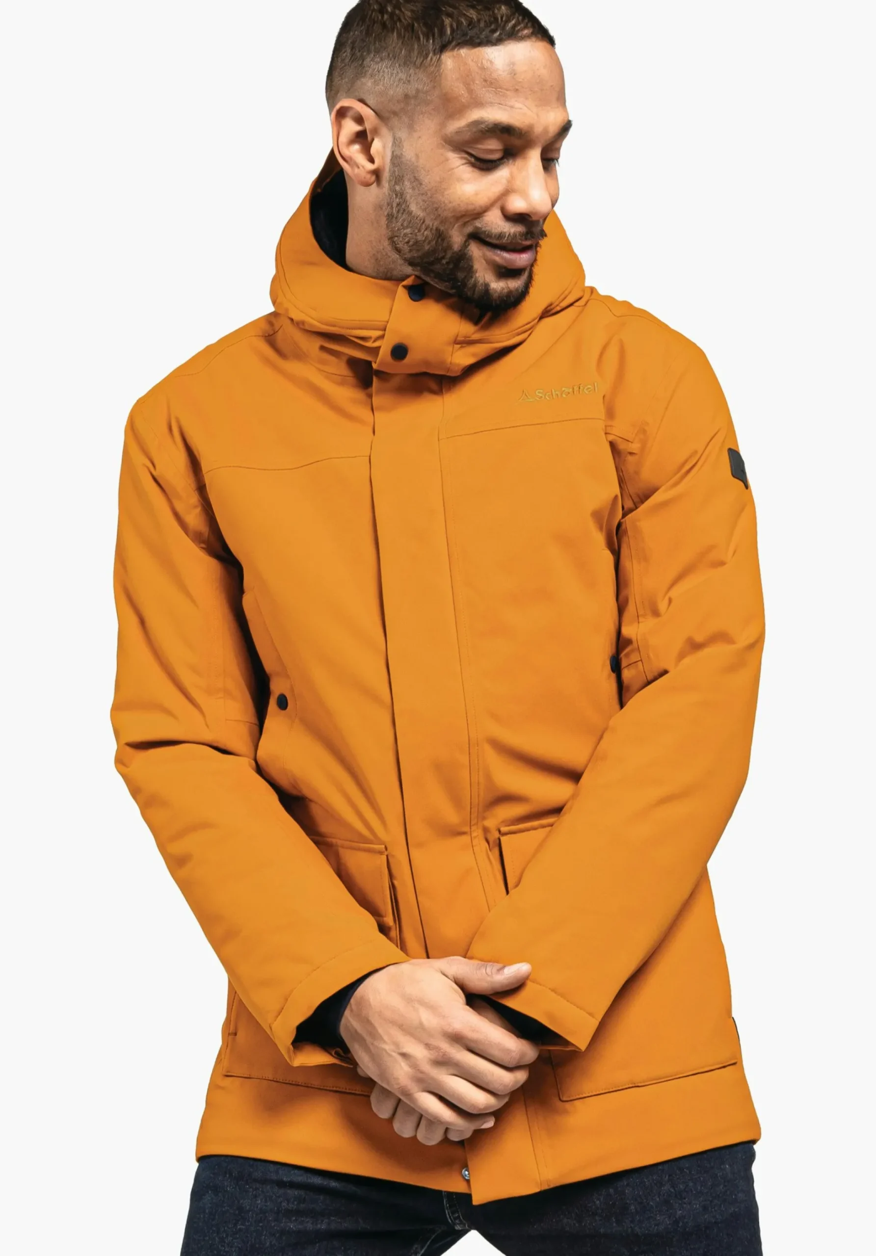 MEN SCHÖFFEL Parka / Coat|Travel/Leisure<Urban winter parka for wet and cold days orange