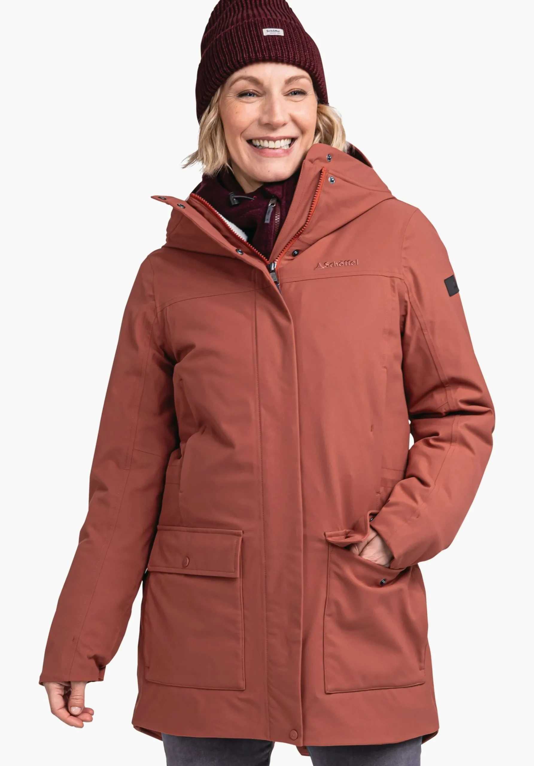 WOMEN SCHÖFFEL Travel/Leisure|Parka / Coat<Urban winter parka for wet and cold days red