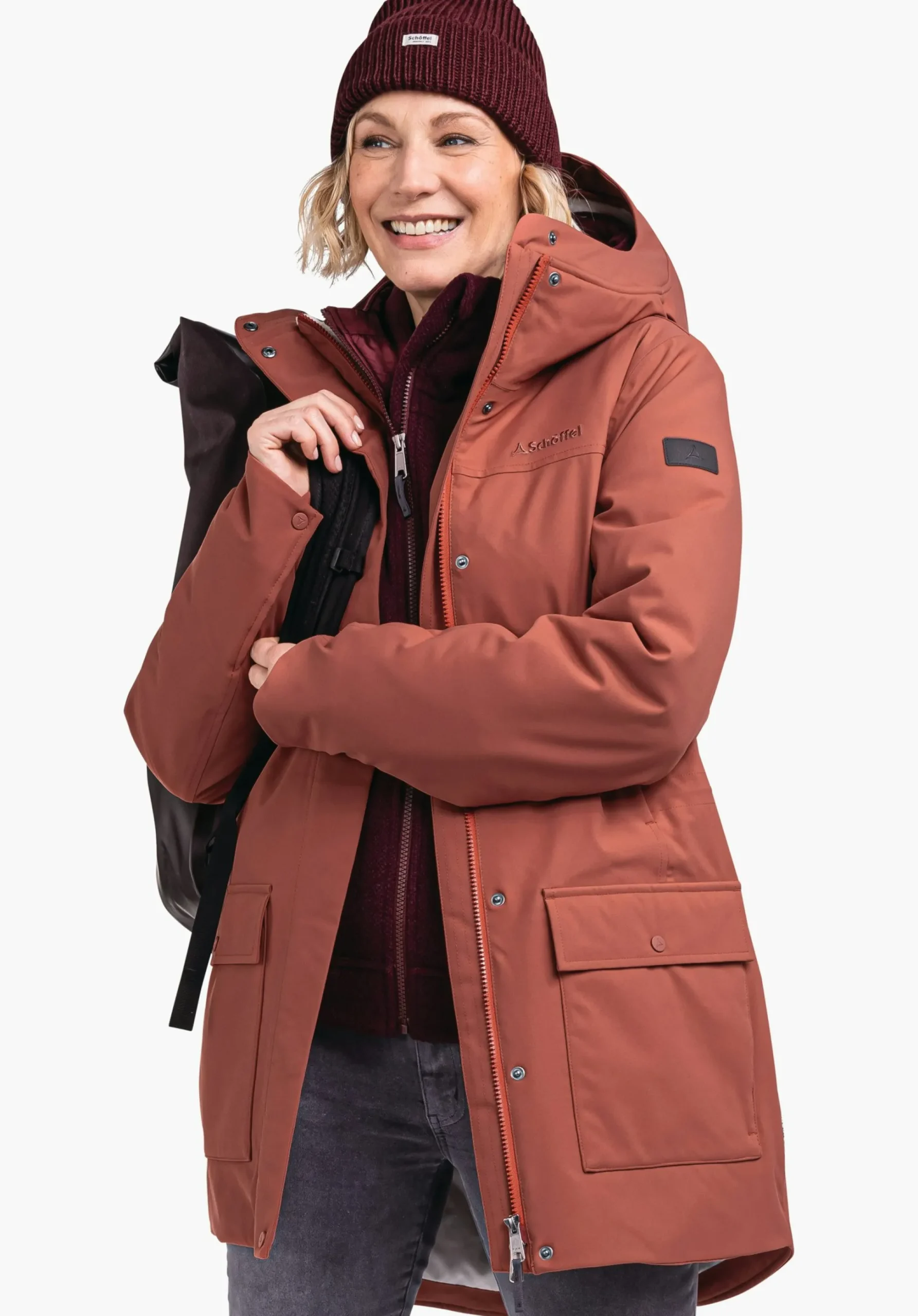 WOMEN SCHÖFFEL Travel/Leisure|Parka / Coat<Urban winter parka for wet and cold days red