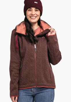 WOMEN SCHÖFFEL Travel/Leisure<Very warm fleece-mix hoody red