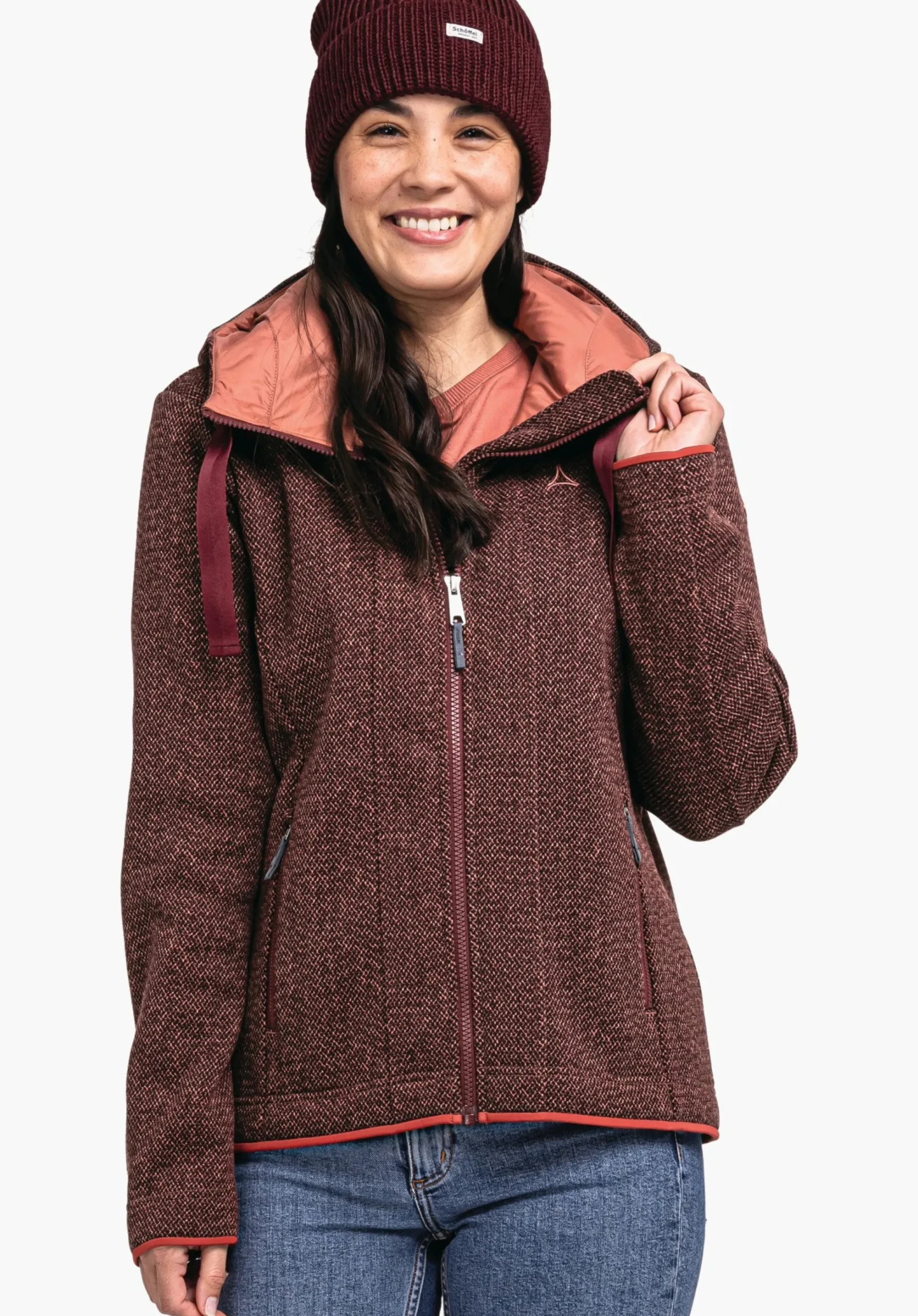 WOMEN SCHÖFFEL Travel/Leisure<Very warm fleece-mix hoody red