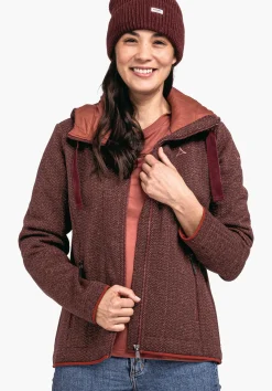 WOMEN SCHÖFFEL Travel/Leisure<Very warm fleece-mix hoody red