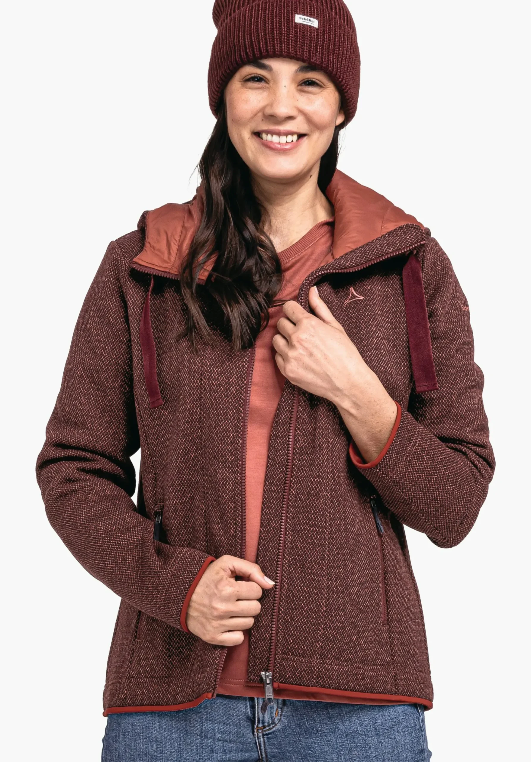 WOMEN SCHÖFFEL Travel/Leisure<Very warm fleece-mix hoody red