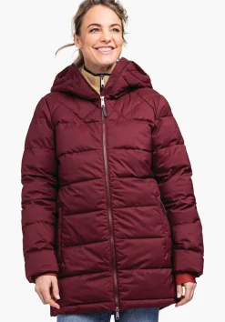 WOMEN SCHÖFFEL Travel/Leisure|Parka / Coat<Warm parka with recycled padding red