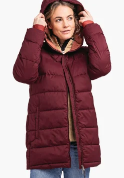 WOMEN SCHÖFFEL Travel/Leisure|Parka / Coat<Warm parka with recycled padding red