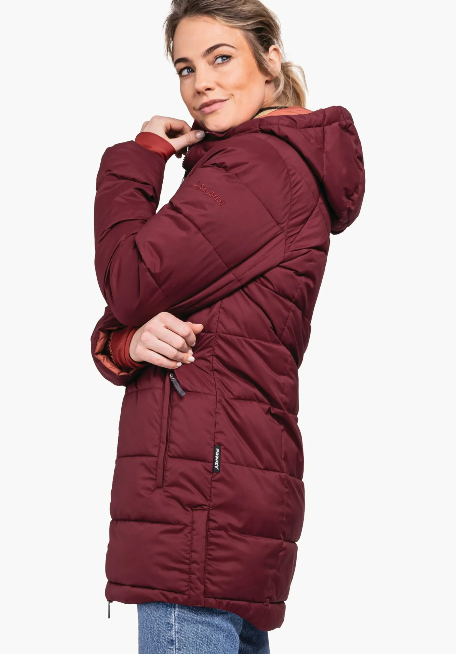 WOMEN SCHÖFFEL Travel/Leisure|Parka / Coat<Warm parka with recycled padding red