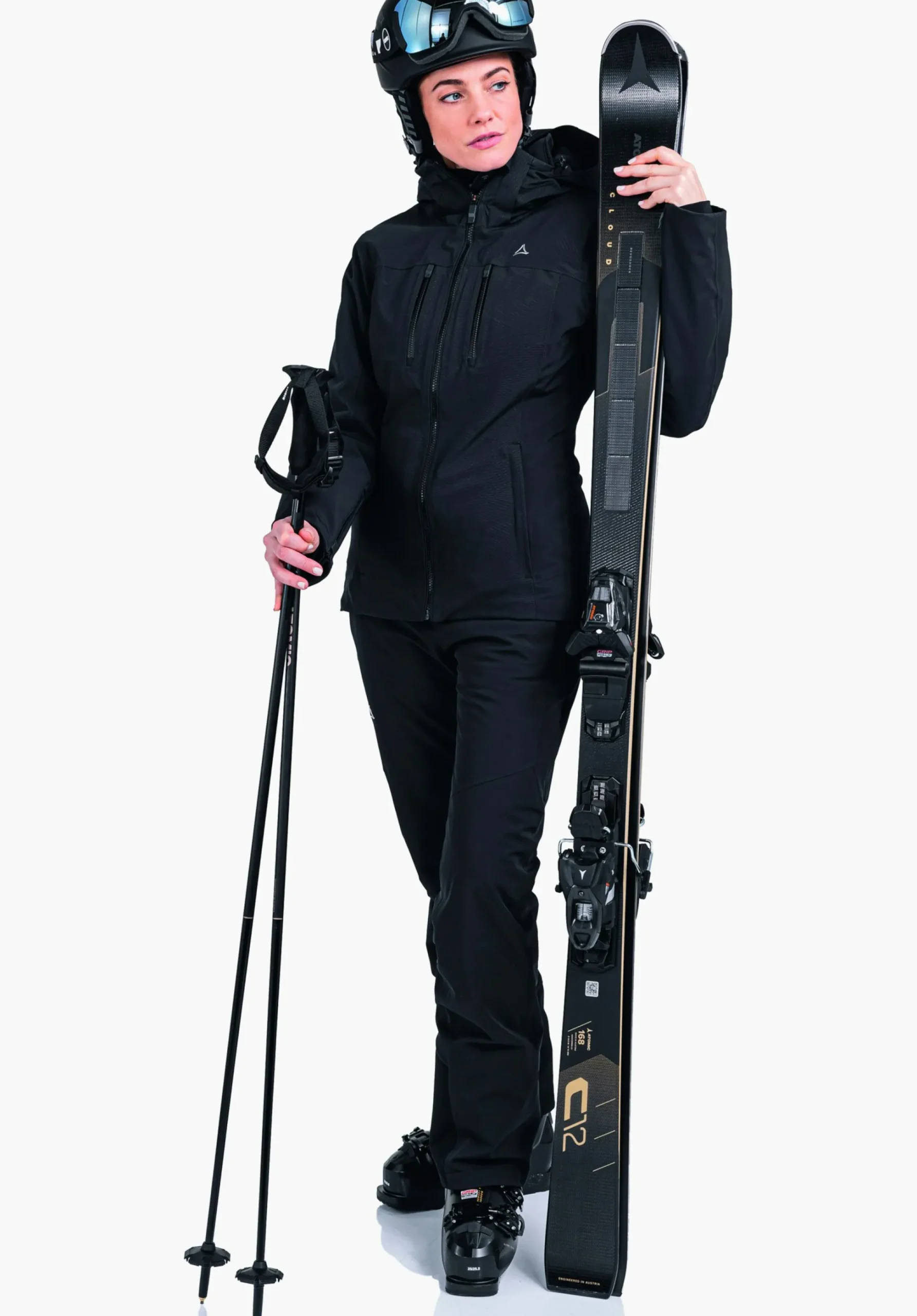 WOMEN SCHÖFFEL Skiing<Warm ski jacket with down covering the whole area beige