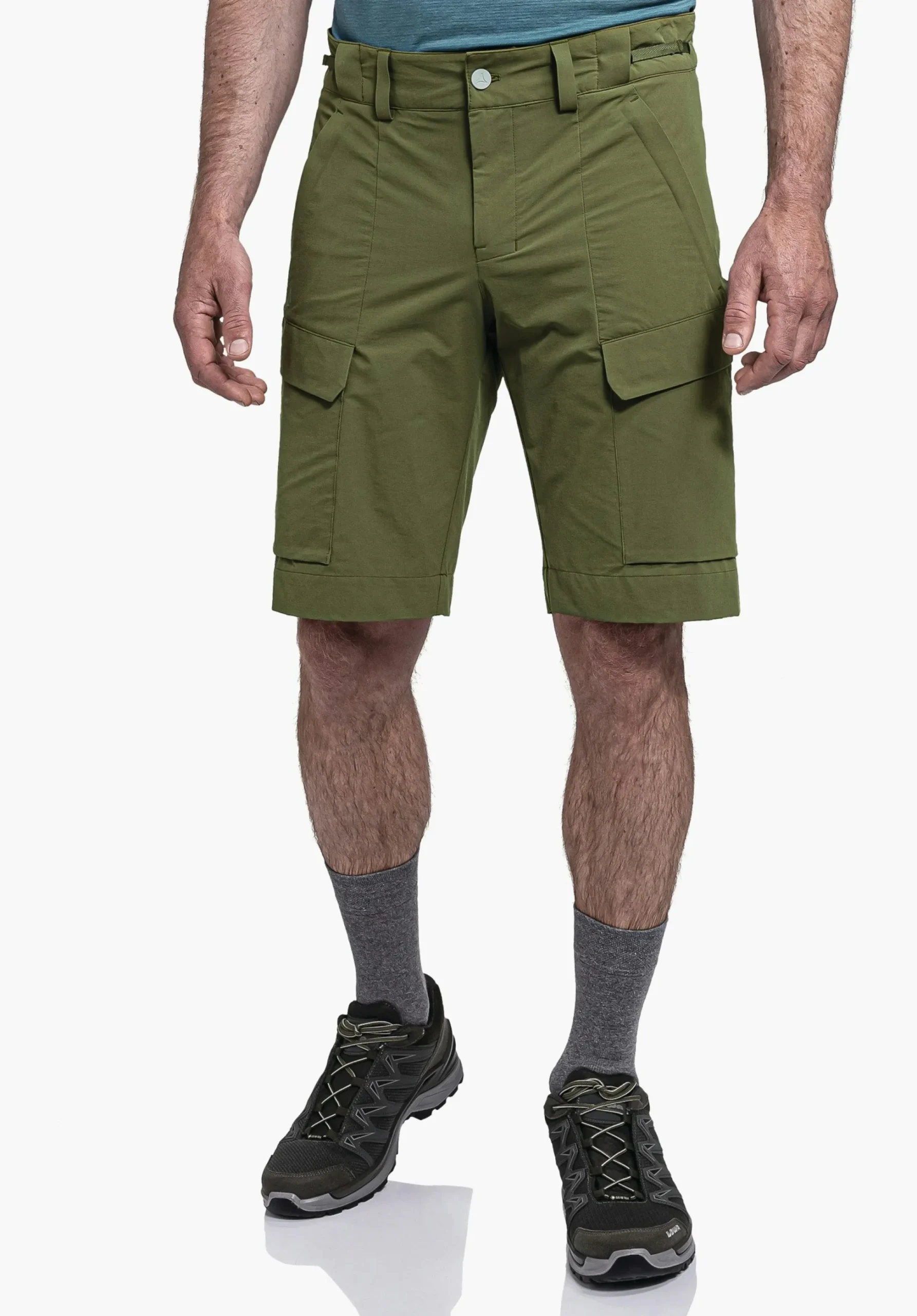 MEN SCHÖFFEL Pants Short<Water repellent hiking shorts grün