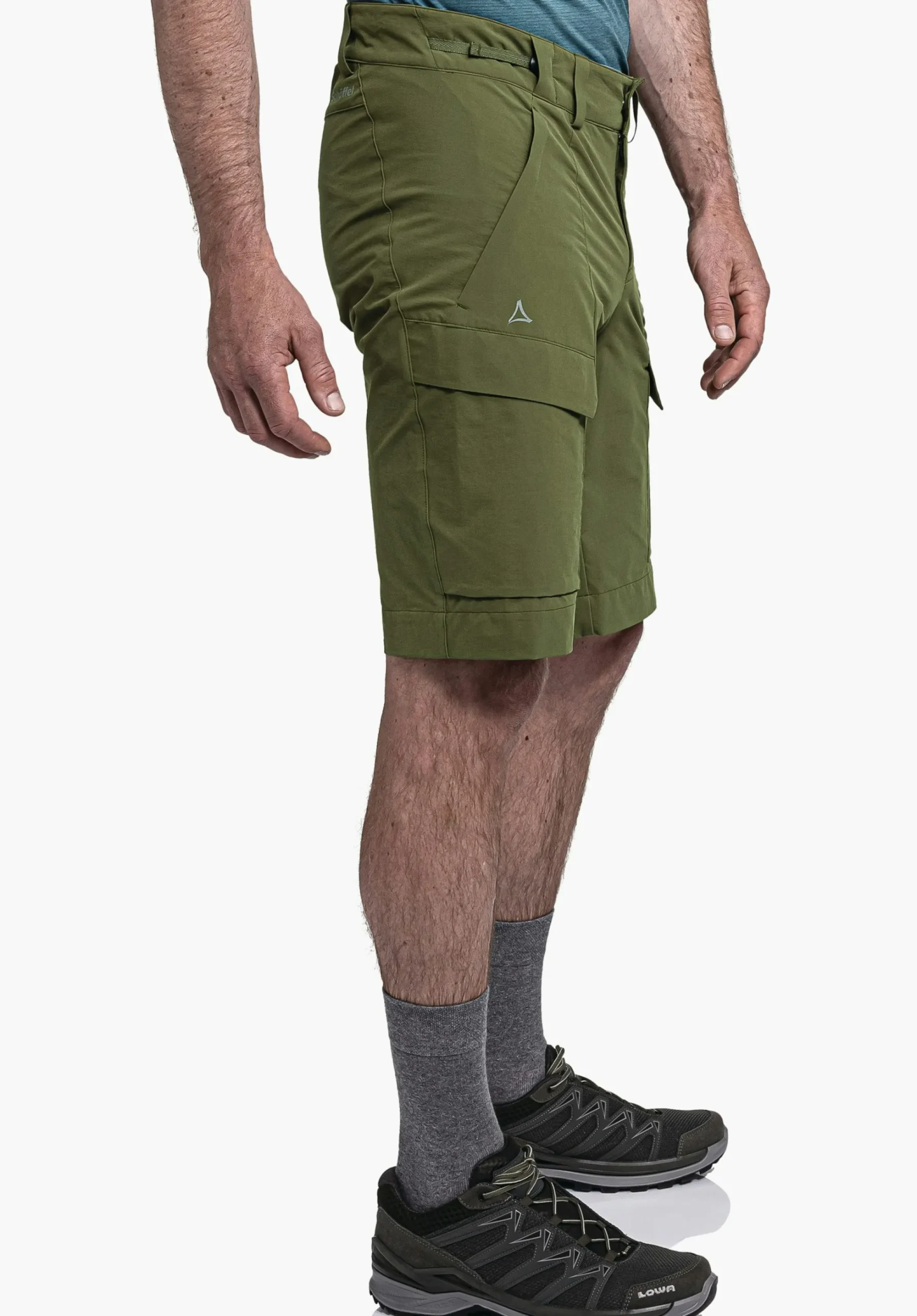 MEN SCHÖFFEL Pants Short<Water repellent hiking shorts grün