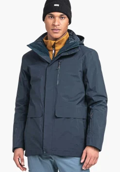 MEN SCHÖFFEL Travel/Leisure|Double Jackets<Waterproof and fashionable 3in1 parka green