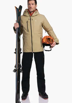 MEN SCHÖFFEL Ski Tour|Mountaineering|Outdoor Jackets<Waterproof freeride ski jacket beige