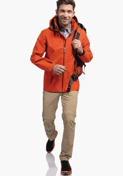 MEN SCHÖFFEL Outdoor Jackets<Waterproof jacket for hiking orange
