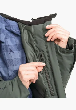 WOMEN SCHÖFFEL Travel/Leisure|Down- / Thermojacket<Waterproof urban down parka green