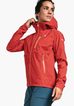 WOMEN SCHÖFFEL Trek & Hike|Outdoor Jackets<Wind- and waterproof hiking jacket red