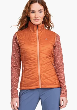 WOMEN SCHÖFFEL Trek & Hike<Windproof & padded hiking gilet orange