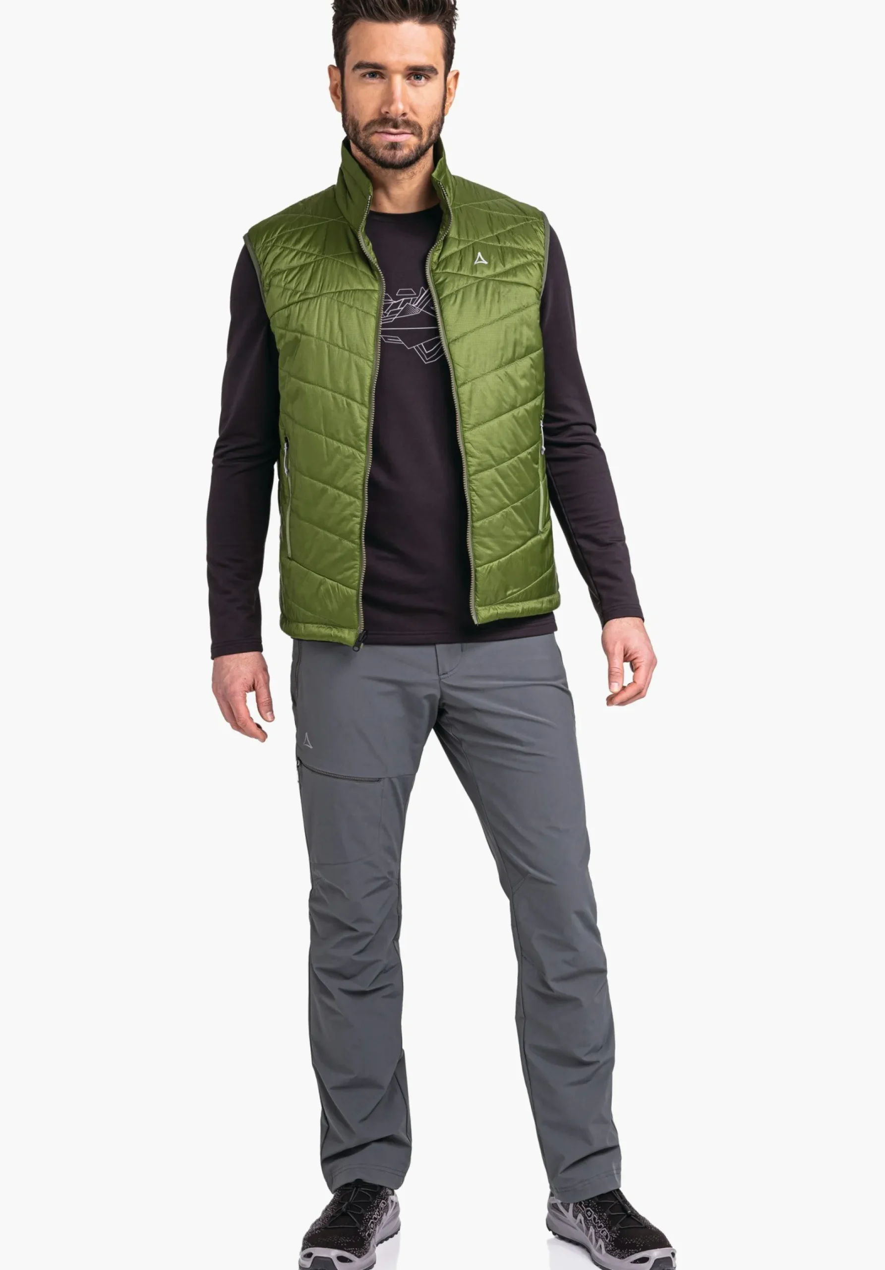 MEN SCHÖFFEL Trek & Hike<Windproof & padded hiking gilet orange