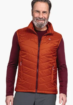 MEN SCHÖFFEL Trek & Hike<Windproof & padded hiking gilet orange